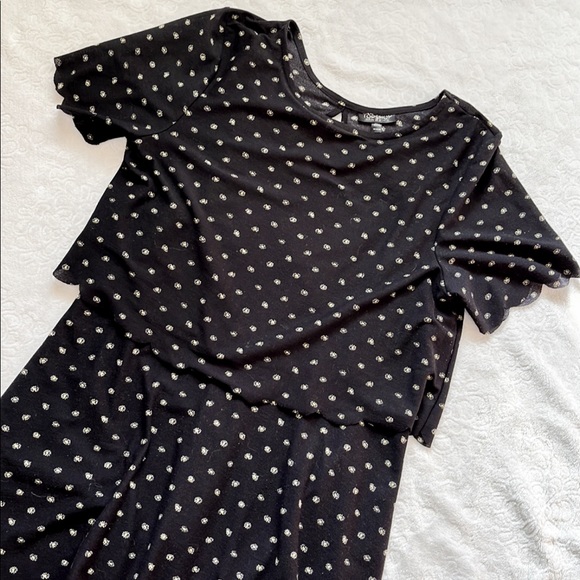 Topshop Daisy Print Scallop Overlay Dress - Picture 6 of 7